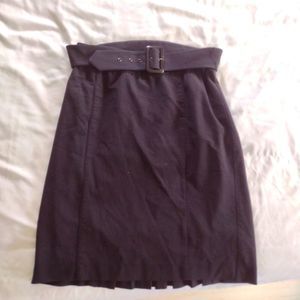 Apt. 9 black and white micro striped professional pencil skirt with belt size 12